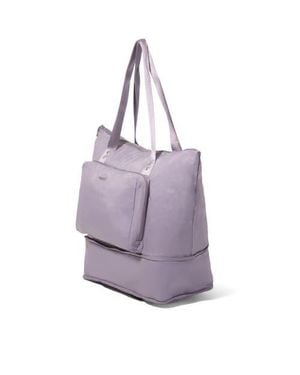 Baggallini Carryall Expandable Packable Weekender Tote Bag - Purple