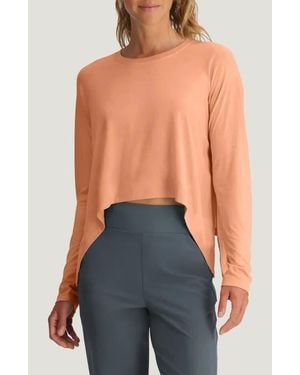 Free Fly Crop Long Sleeve Top - Blue