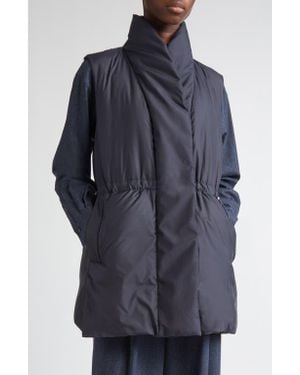 Lafayette 148 New York Recycled Tech Down Puffer Vest - Blue