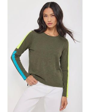 Lisa Todd Mesh On Cotton T-Shirt - Green