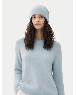 GOBI Mongolian Cashmere 99 Cashmere Hat & Sweater Set - Blue