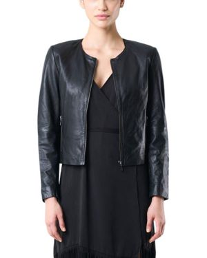 Velez Rider Leather Jacket For - Black