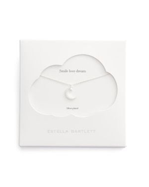 Estella Bartlett Smile Love Dream Moon & Star Pendant Necklace - White