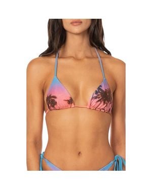 Maaji Peach Drift Reversible Bikini Top - Blue