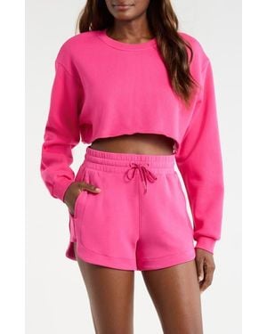 Mpg Luxefleece Crop Sweatshirt - Pink