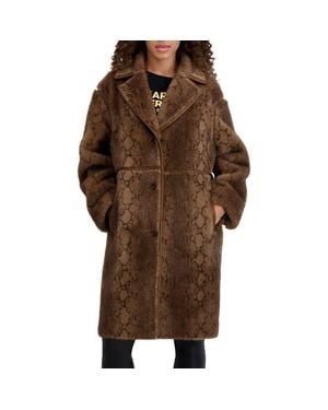 KARL LAGERFELD Faux Fur Jacket - Brown