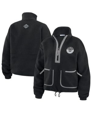 WEAR by Erin Andrews Los Angeles Kings Polar Fleece Half-Zip Jacket - Black