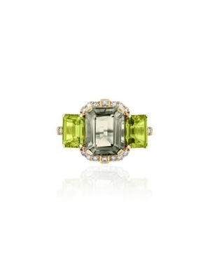 Goshwara Gossip Semiprecious Stone Ring - Green