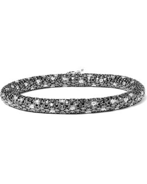 Haus of Brilliance 18K 20.0 Cttw Diamond Eternity Snake Skin Tennis Bracelet - Metallic