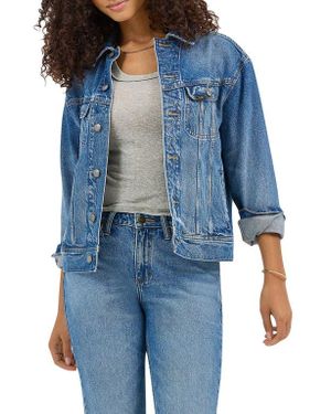 Lee Jeans Loose Rider Denim Trucker Jacket - Blue
