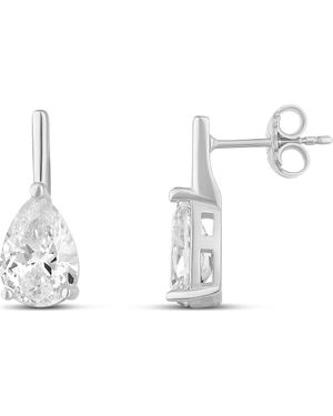 SHYMI Cubic Zirconia Bar Drop Earrings - White