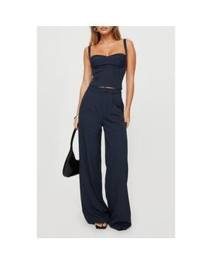 Princess Polly Briana Pinstripe Tank & Pants Set - Blue