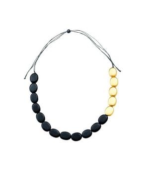 LIKHÂ Guija Wooden Necklace - Metallic