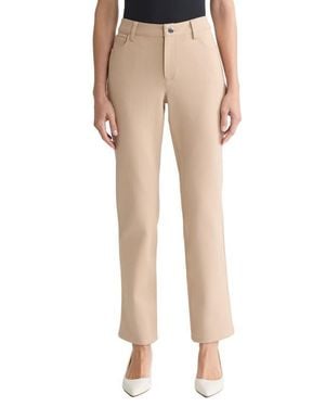 Jones New York Lexington Straight Leg Pants - Natural