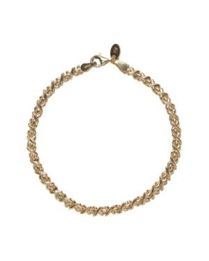 Argento Vivo Sterling Silver X Connecting Link Chain Bracelet - Metallic