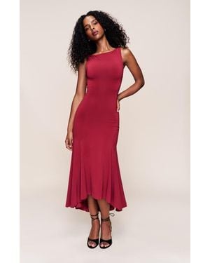 GUIZIO Daye Midi Dress - Red