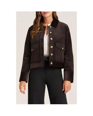 Matty M Jeri Cotton Blend Corduroy Jacket - Black