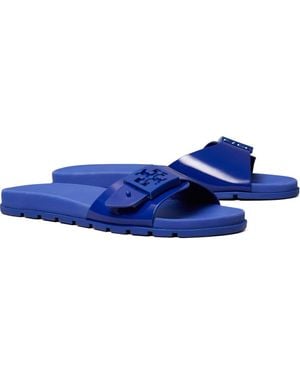 Tory Burch Buckle Slide Sandal - Blue