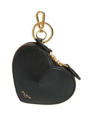 Alaïa Le Coeur Leather Coin Purse - Black