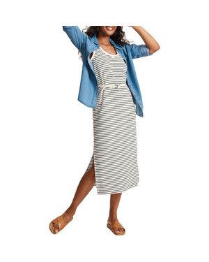 Tommy Bahama Suncoast Stripe Sleeveless Terry Midi Dress - Blue