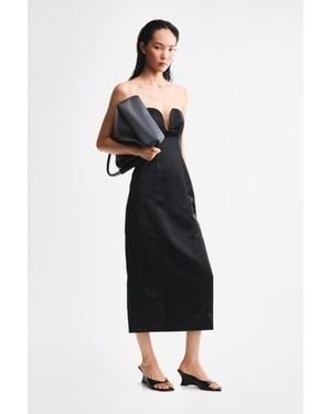 H&M Fitted Bandeau Dress - White