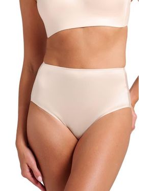 Siella Smooth Satin Brief - Brown