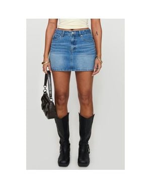 Princess Polly Paulette Denim Miniskirt - Blue