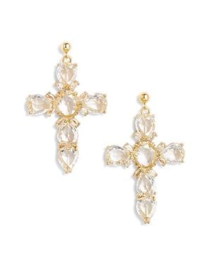 VIDAKUSH Xl Cross Drop Earrings - Metallic