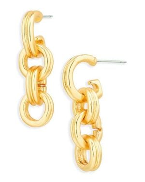 Karine Sultan Rounded Chain Drop Earrings - Metallic