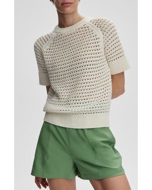 Varley Alva Crochet Knit Top - Green