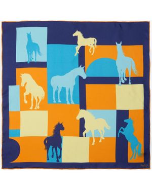 Knottery & Co Cavalier Silk Bandana - Blue