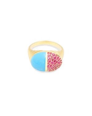 Campbell + Charlotte Found Cap Cocktail Ring - White