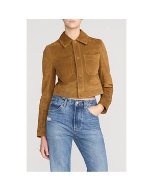 FRAME The Suede Jacket - Blue