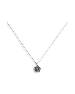 LOUPN Ehwa Floral Pendant Necklace - Blue