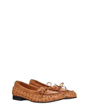 MCM Monogram Moccasin - White