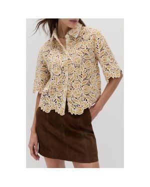 PER UNA BY M&S Open Stitch Shirt Jacket - Natural