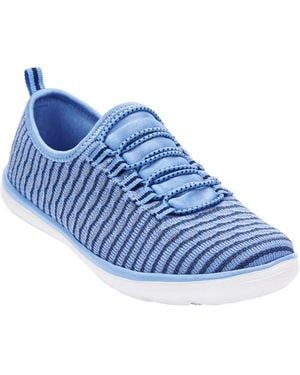 Comfortview The Cv Sport Ariya Textured Knit Slip On Sneaker - Blue