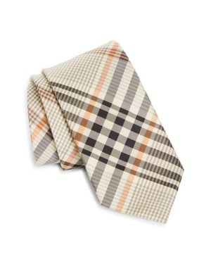 Burberry Manston Check Silk Tie - White