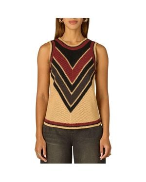 Wit & Wisdom Chevron Sleeveless Sweater - Multicolor