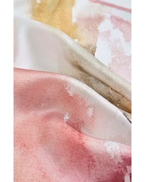SILKSILKY Pure Silk Colored Square Scarf - Pink
