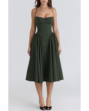 House Of Cb Samaria Fit & Flare Midi Cocktail Dress in Red | Lyst