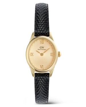 Daniel Wellington Ophelia Mini Leather Strap Watch, 22Mm X 25.5Mm - Metallic