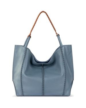 The Sak Los Feliz Large Tote Leather Bag - Blue