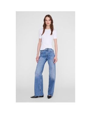 Anine Bing Sixtine Short Sleeve Tee - Blue
