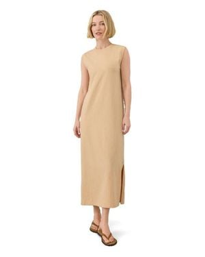Pact Organic Cotton Soft-Slub Essential Muscle Tee Maxi Dress - Natural