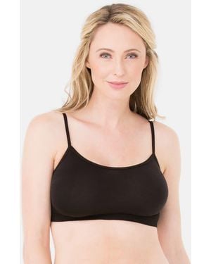 Ingrid & Isabel Pointelle Knit Maternity Midi Slip Dress - Black
