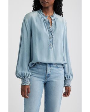 Rails Kimmy Ruffle Chambray Top - Blue