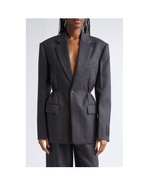 Alexander Wang Oversize Wool Gabardine Blazer - Black