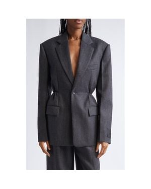 Alexander Wang Oversize Wool Gabardine Blazer - Black