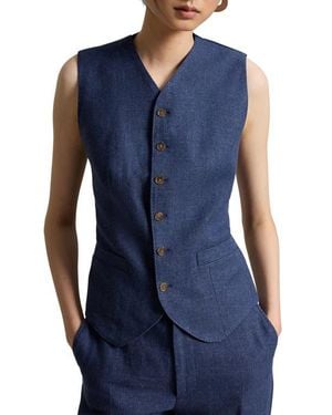 Polo Ralph Lauren Linen & Cotton Vest - Blue